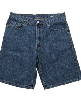 Levi's 550 Denim Shorts Mens 34 Medium Wash 10" Inseam Relaxed Fit All Cotton